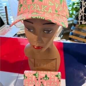 Pink and Green AKA Cap and Wallet Set